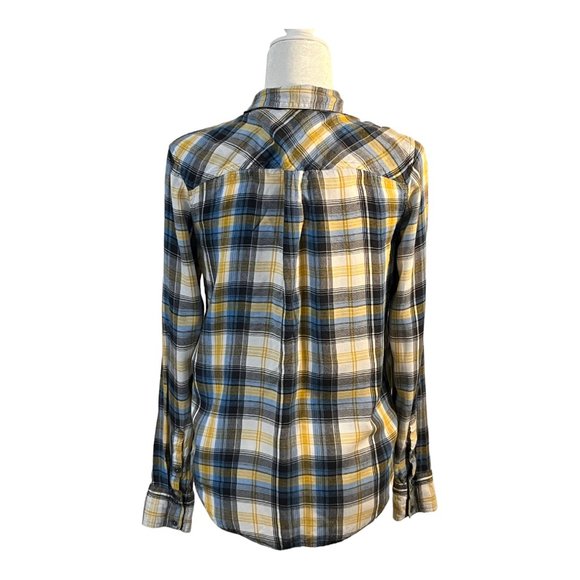 Harley-Davidson Women's Top Button Down Shirt Plaid Long Sleeve Rayon Size Small - Picture 2 of 7